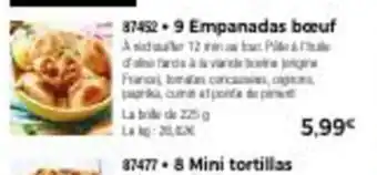 Thiriet 9 Empanadas Boeuf offre