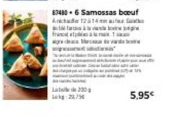 Thiriet 6 Samossas Boeuf offre