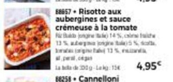 Thiriet Risotto Aux Aubergines et Sauce Cremeuse a La Tomate offre