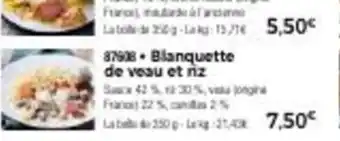 Blanquette de Veau Et Riz