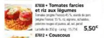 Thiriet Tomates Farcies Et Riz Aux Legumes offre