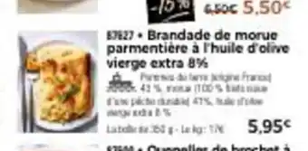Thiriet Brandade de Morue Parmentiere a l'Huile d'Olive Vierge Extra 8% offre