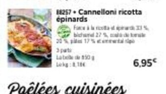 Thiriet Cannelloni Ricotta Epinards offre