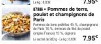 Thiriet Pommes de Terre Poulet Et Champignons de Paris offre
