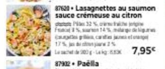 Thiriet Lasagnettes Au Saumon Sauce Cremeuse Au Citron offre