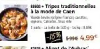 Thiriet Tripes Traditionnelles a La Mode de Caen offre