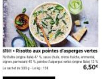 Thiriet Risotto Aux Pointes d'Asperges Vertes offre