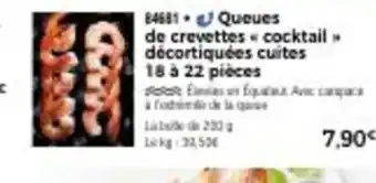 Thiriet Queues de Crevettes Cocktail Décortiquées Cuites offre