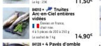Thiriet Truites Arc-En-Ciel Entières vidées offre