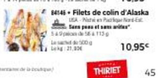 Thiriet Filets de Colin d'Alaska offre