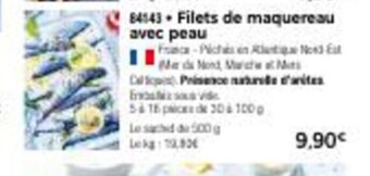 Thiriet Filets de Maquereau Avec Peau offre