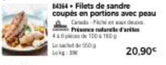 Thiriet Filets de Sandre Coupes En Portions Avec Peau offre