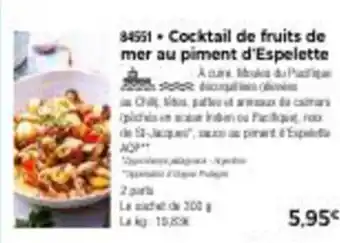Thiriet Cocktail de Fruits de Mer Au Piment d'Espelette offre