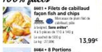 Thiriet Filets de Cabillaud Facon Fish And Chips offre