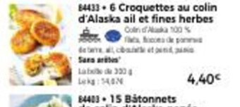 Thiriet 6 Croquettes Au Colin d'Alaska Ail Et Fines Herbes offre