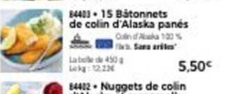 Thiriet 15 Batonnets de Colin d'Alaska Panes offre
