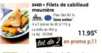 Thiriet Filets de Cabillaud Meunière offre