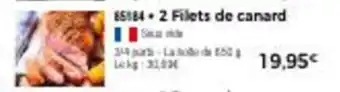 Thiriet 2 filets de canard offre