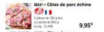 Thiriet Côtes de porc échine offre