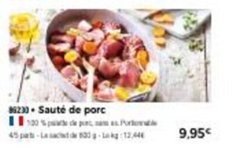 Thiriet Sauté de porc offre