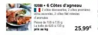 Thiriet 6 côtes d'agneau offre