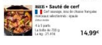 Thiriet Sauté de cerf offre