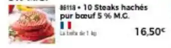 Thiriet 10 steaks hachés pur bœuf 5% M.G. offre