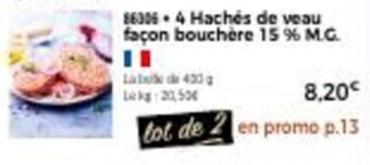 Thiriet 4 hachés de veau façon bouchère 15% M.G. offre