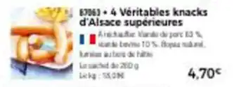 Thiriet 4 véritables knacks d'alsace supérieures offre
