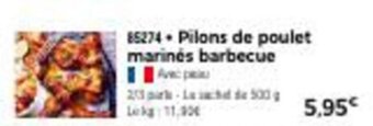 Thiriet Pilons de poulet marinés barbecue offre