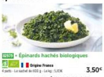 Thiriet Épinards hachés biologiques offre