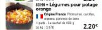Thiriet Légumes pour potage orange offre