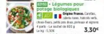 Thiriet Légumes pour potage biologiques offre