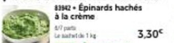 Thiriet Épinards hachés à la crème offre