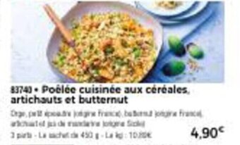 Thiriet Poêlée cuisinée aux céréales, artichauts et butternut offre