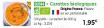 Thiriet Carottes biologiques offre