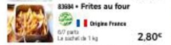 Thiriet Frites au four offre