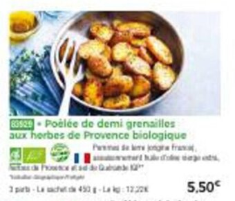Thiriet Poêlée de demi grenailles aux herbes de provence biologique offre