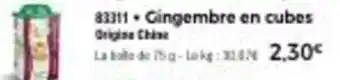 Thiriet Gingembre en cubes offre