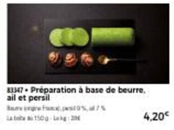Thiriet Préparation à base de beurre, ail et persil offre