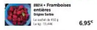 Thiriet Framboises entières offre