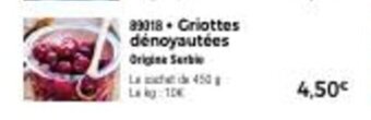 Thiriet Griottes dénoyautées offre