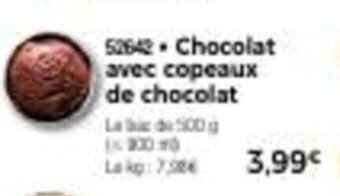 Thiriet Chocolat avec copeaux de chocolat offre