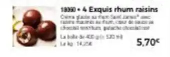 4 exquis rhum raisins