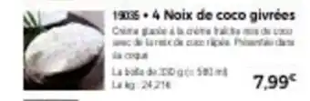 Thiriet 4 noix de coco givrées offre