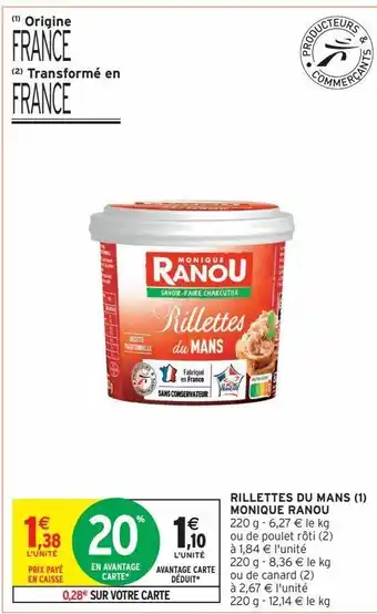 Intermarché Express Rillettes du mans monique ranou offre