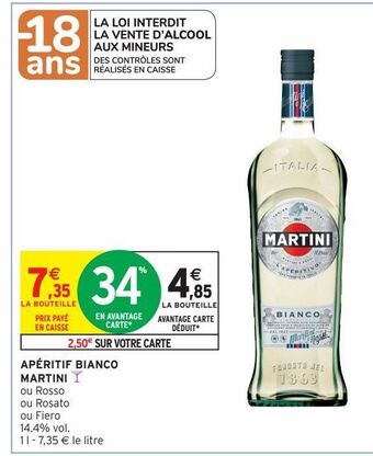 Intermarché Express Apéritif bianco martini offre
