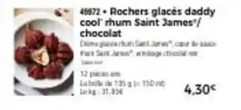 Rochers glacés daddy cool' rhum saint james'/chocolat