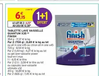 Intermarché Express Tablette lave vaisselle quantum x35 (b) finish offre