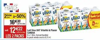 Cora x Carrefour Lait viva uht vvitalite & plaisir candia offre
